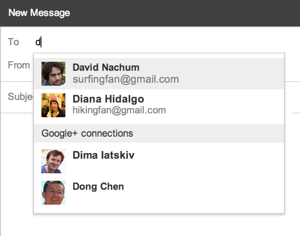 Google ajoute tout Google+ à vos contacts Gmail
