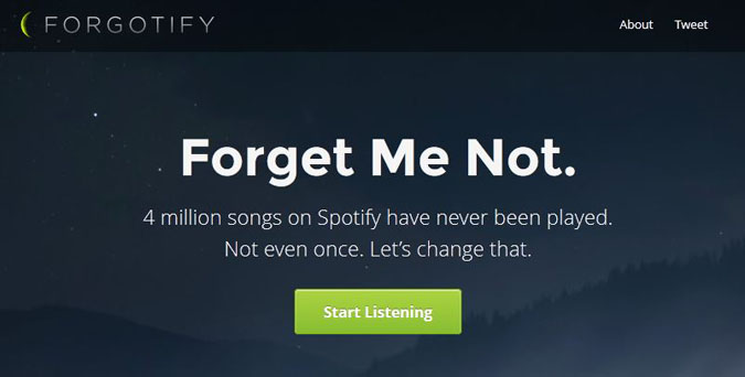 Forgotify fait découvrir les musiques jamais jouées sur Spotify