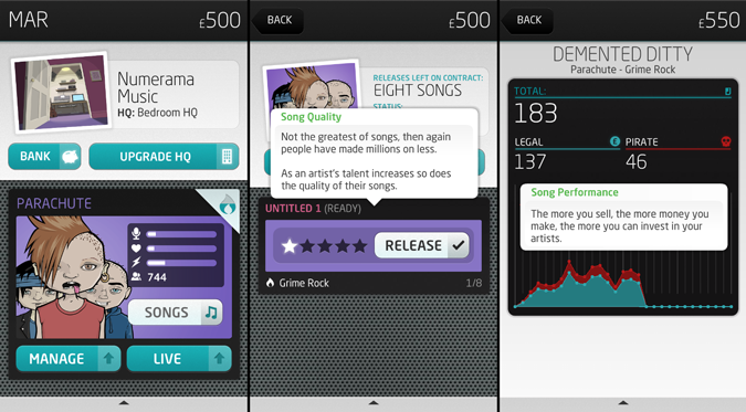 Music Inc : un jeu mobile pour gérer un label malgré le piratage