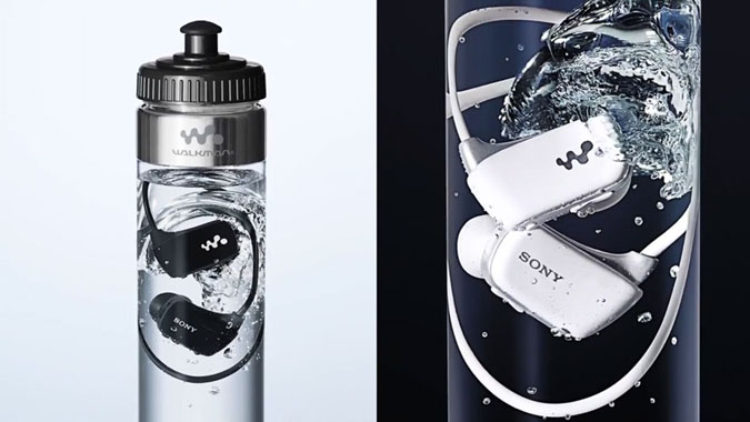 Sony vend un lecteur MP3 étanche dans une bouteille d&rsquo;eau