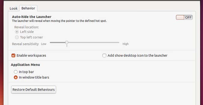 Ubuntu 14.04 replace les menus dans les fenêtres