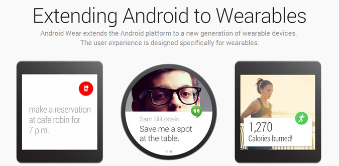 Android Wear : la version Android pour accessoires intelligents