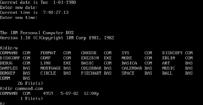 Microsoft offre le code source de MS-DOS