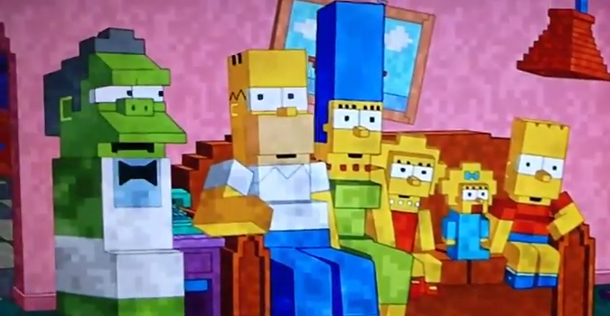 Les Simpsons rendent hommage à Minecraft