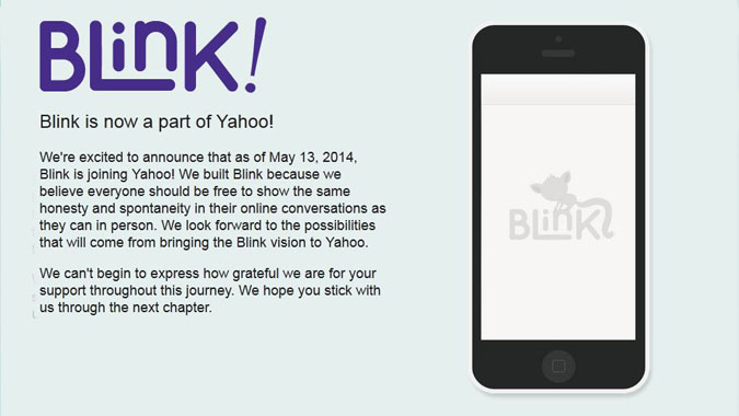Avec Blink, Yahoo a son Snapchat