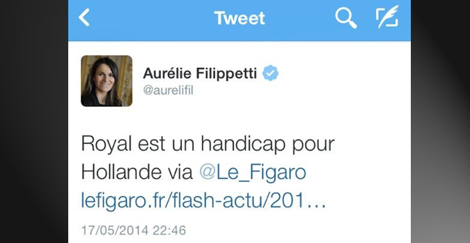 Aurélie Filippetti fait le coup du compte Twitter « piraté »