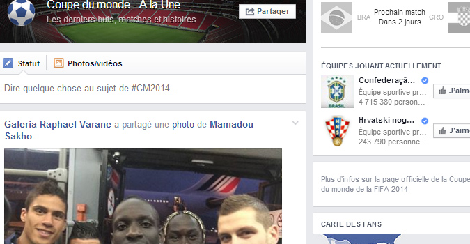 Facebook lance ses outils pour la Coupe du monde Brésil 2014