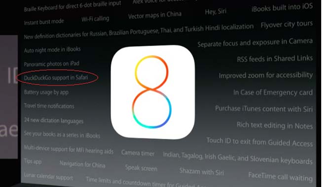Apple intègre DuckDuckGo à iOS 8 et OS X Yosemite !