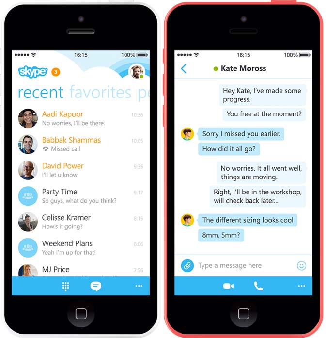 Skype pour iOS bénéficie d&rsquo;une refonte conséquente