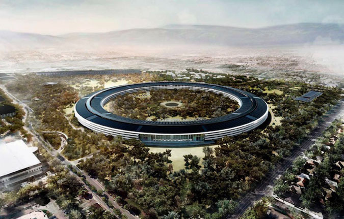 Voici le futur siège d&rsquo;Apple filmé par un drone