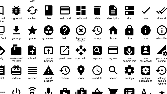 Material Design : Google offre des icônes sous licence libre