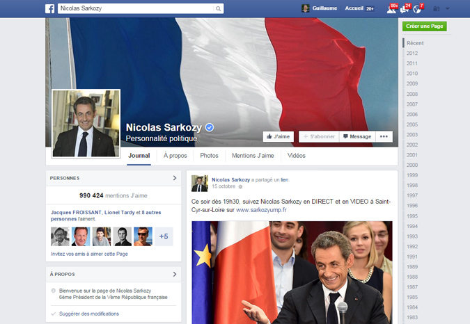Nicolas Sarkozy récompensera son millionième fan sur Facebook