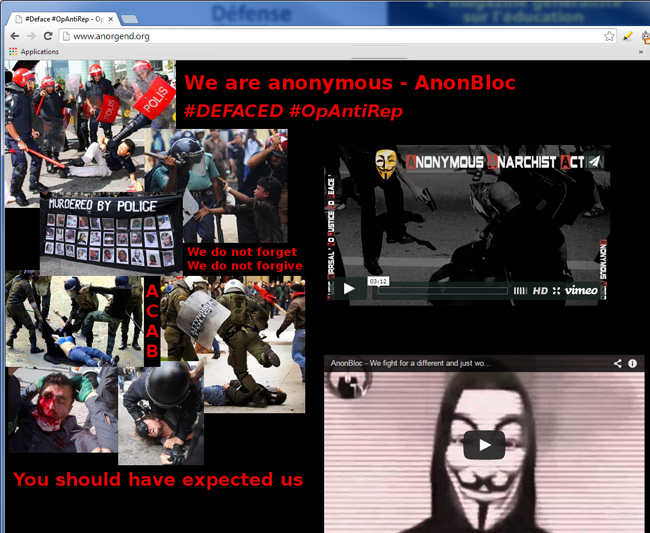 OpAntiRep : Anonymous s&rsquo;attaque à la gendarmerie française