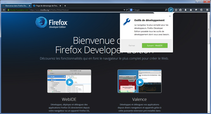 Firefox Developer Edition est disponible