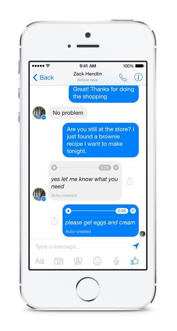 Facebook Messenger teste la transcription des messages vocaux