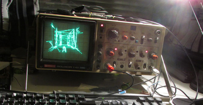 Le jeu Quake sur un oscilloscope