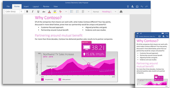 Windows 10 : Microsoft livre un aperçu de Word, Excel et PowerPoint