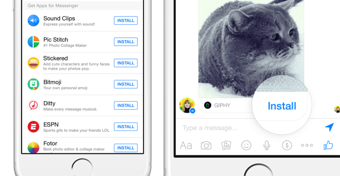 Facebook Messenger devient une plateforme pour applications