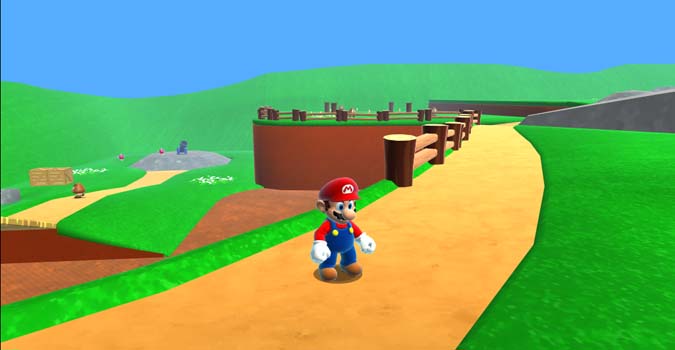 Super Mario 64 : un passionné refait le premier niveau en HD