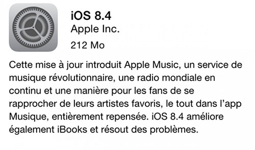 iOS 8.4 est sorti : les nouveautés