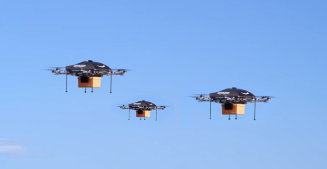 Drones : Google et Amazon s&rsquo;allient à la NASA pour son contrôle aérien automatisé