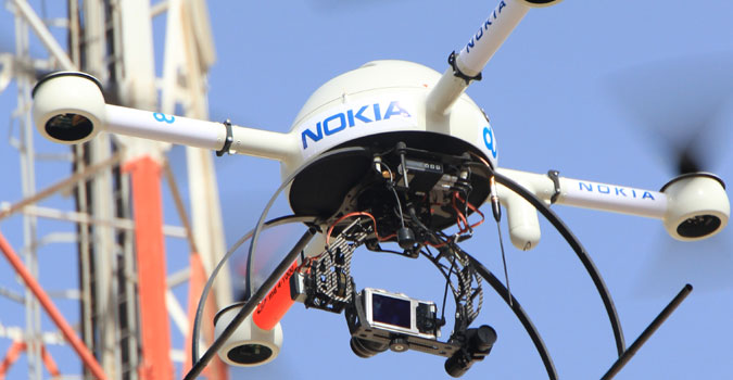 Nokia utilise un drone pour inspecter les réseaux mobiles