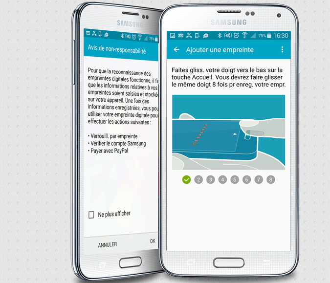 Le lecteur d&#8217;empreintes digitales du Samsung Galaxy S5 est compromis (MàJ)