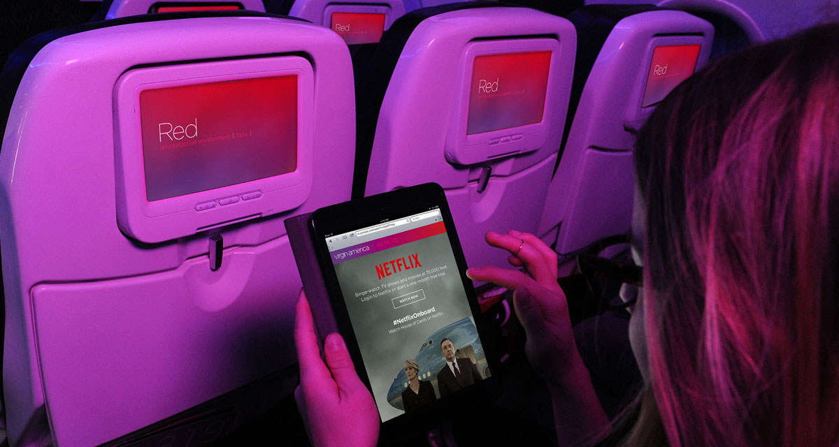 Netflix dans les avions avec le Wi-Fi de Virgin America