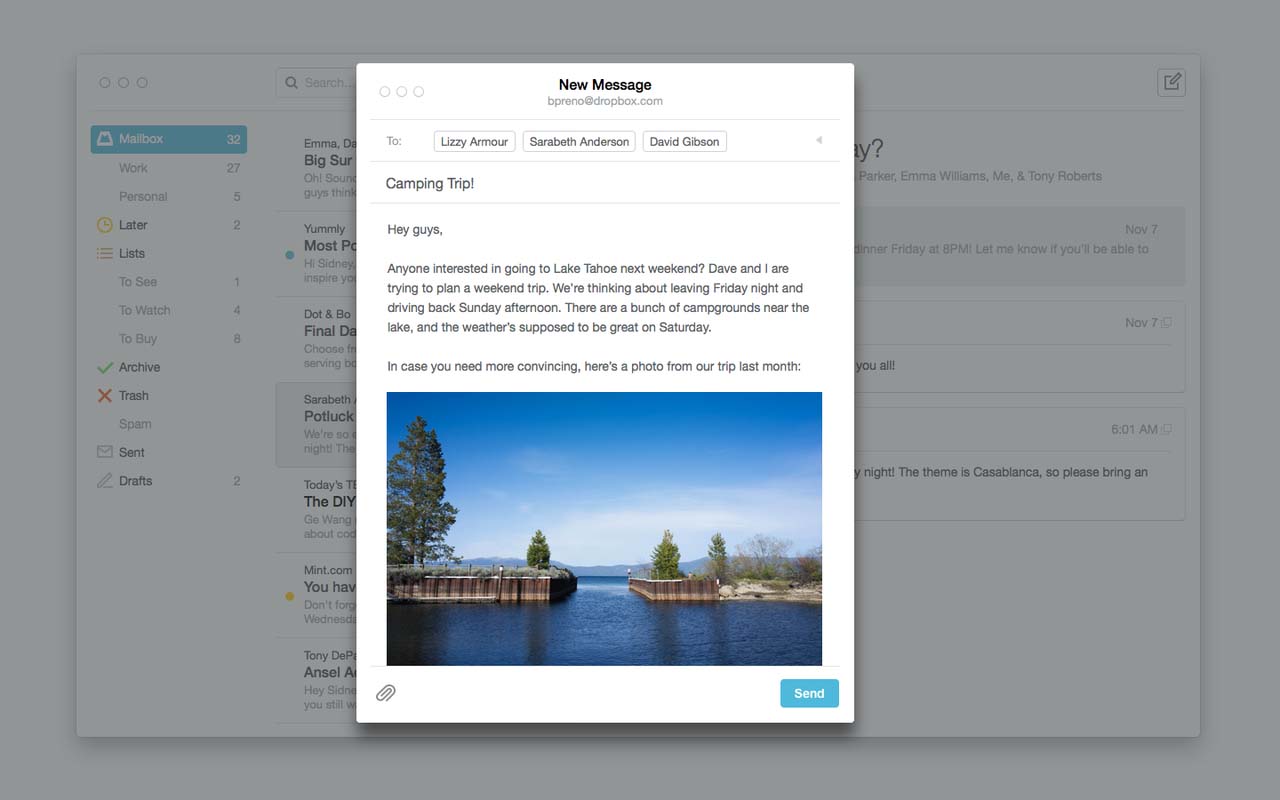 mailbox dropbox mac