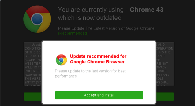 Un exemple de publicité trompeuse désormais bloquée par Google Chrome.