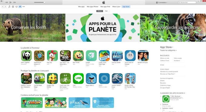 Apps pour la planète