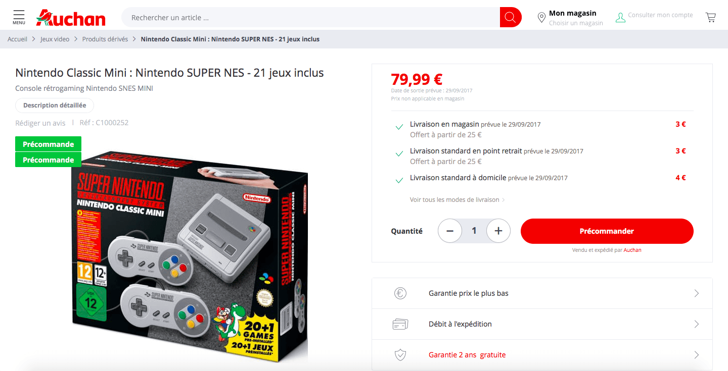 super nintendo classic mini fnac