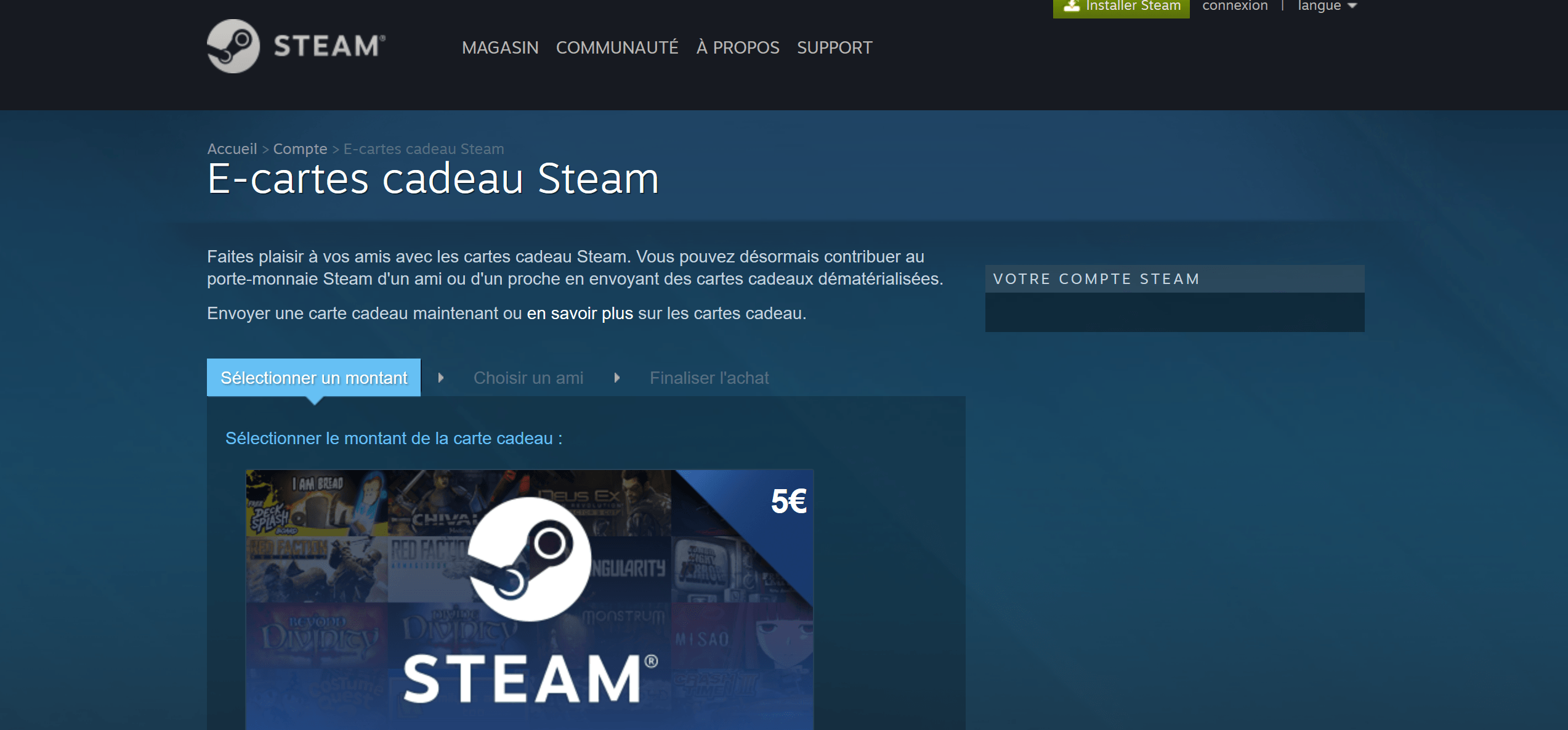 Généreux ? Vous pouvez enfin offrir des e-cartes cadeau sur Steam