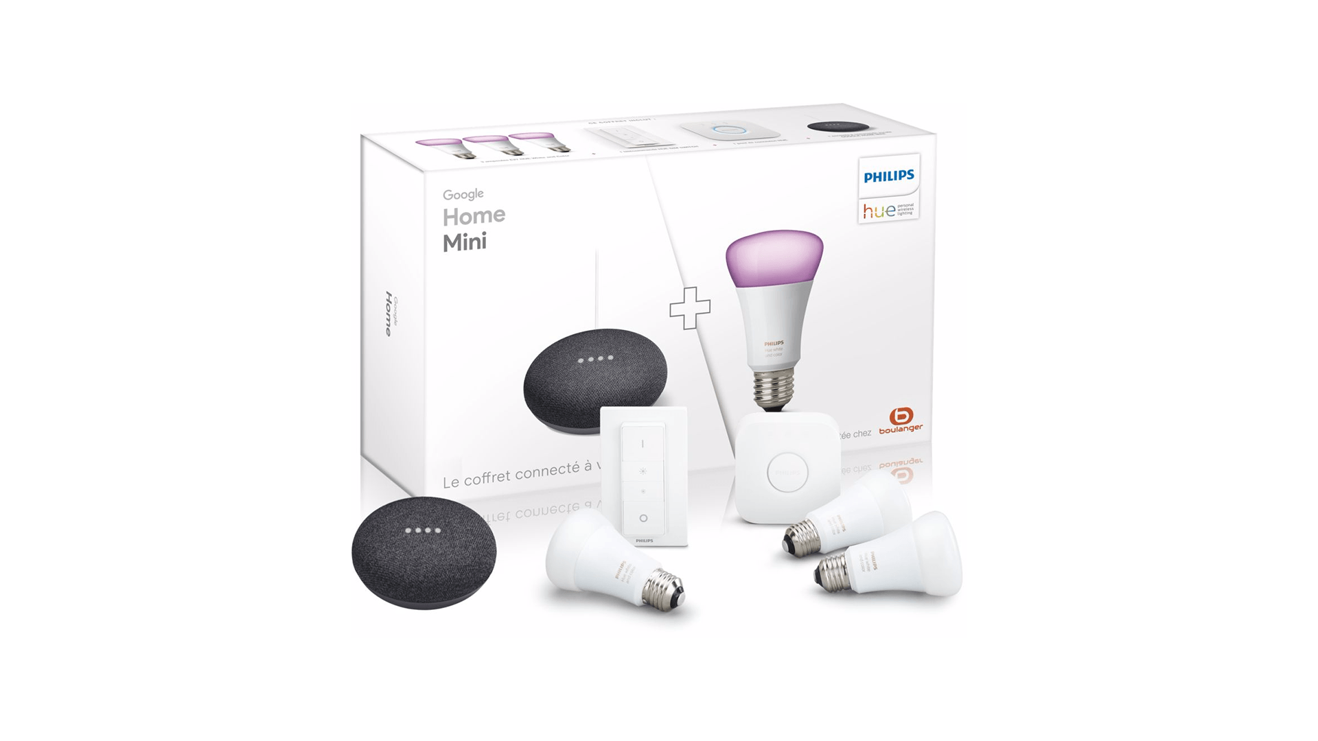 Google home mini sales philips hue bundle