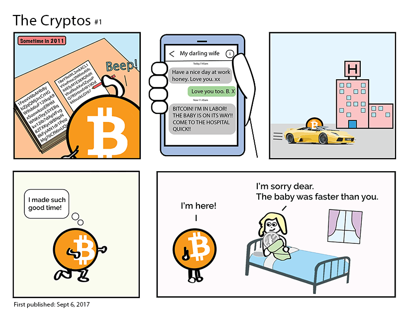 Sur Reddit, des bandes dessinées tournent les crypto-monnaies en ridicule ! Par Nelly Lesage                           The-cryptos-bitcoin