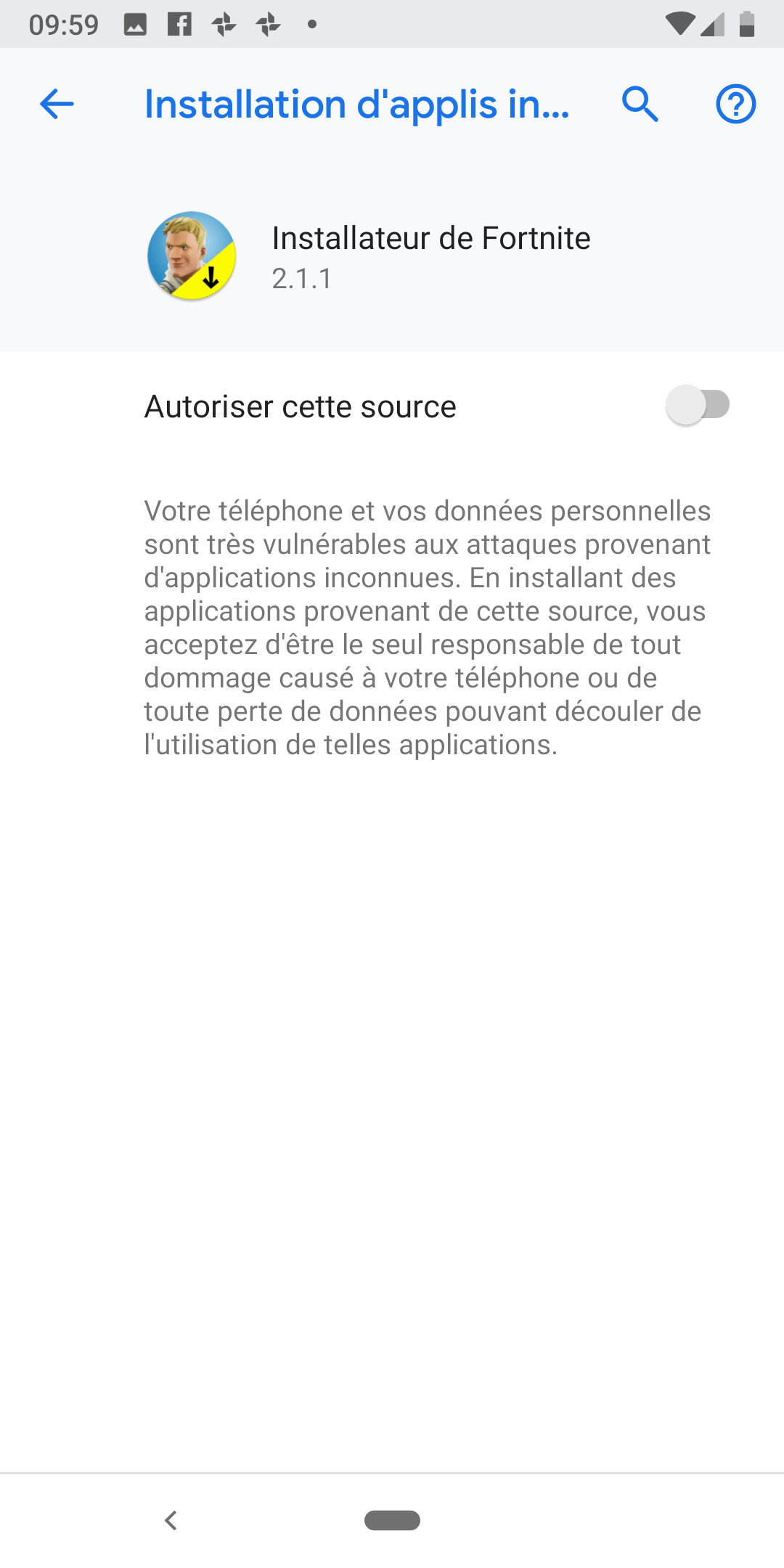 autorisation android source capture d ecran numerama - combien de giga ram pour fortnite