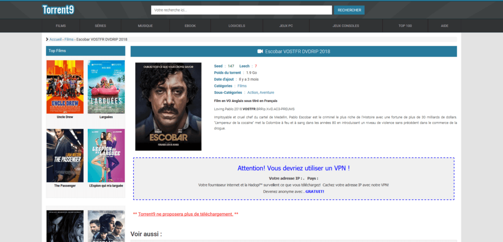 Torrent 9 fin