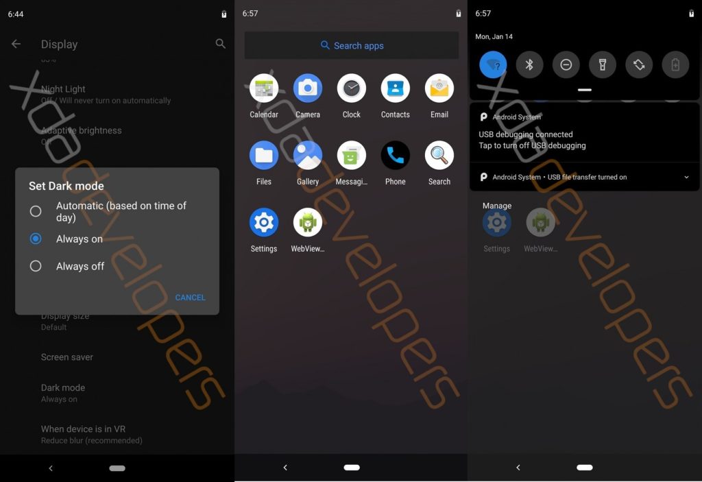 android Q leaks
