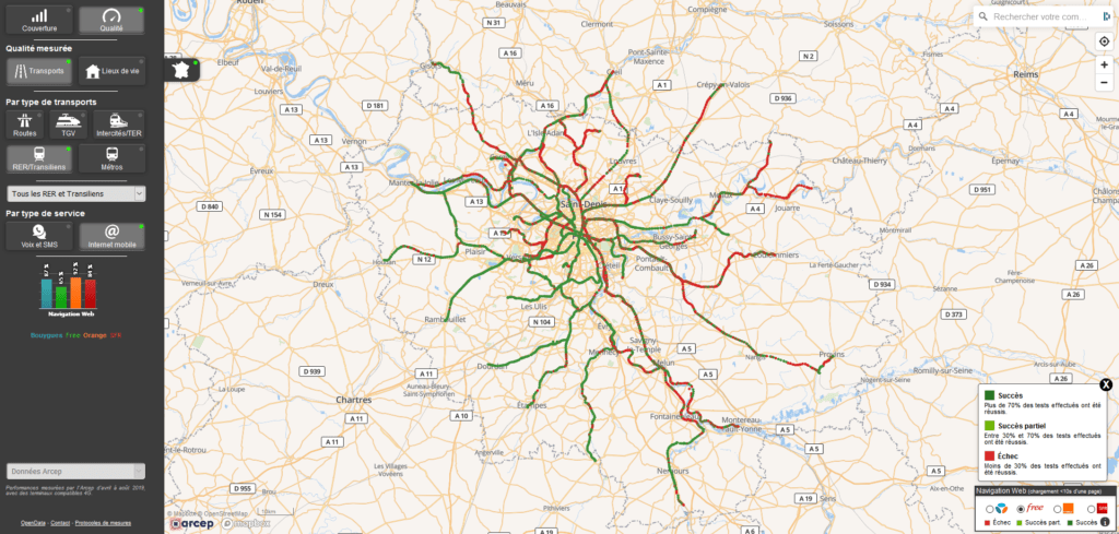 La situation pour les RER et les Transiliens, pour ce qui est de la couverture mobile