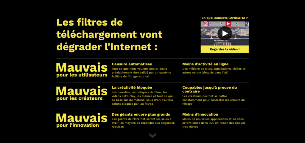 Pledge 2019 Contre l'Article 13