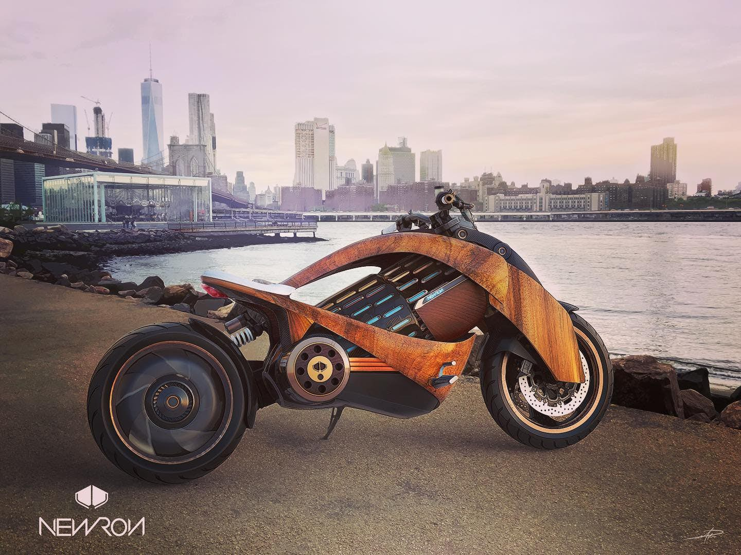 Électrique et en bois : la moto que tout le monde attendait est française ! Par Vincent Pons Newron-french-electric-motorcycle-1