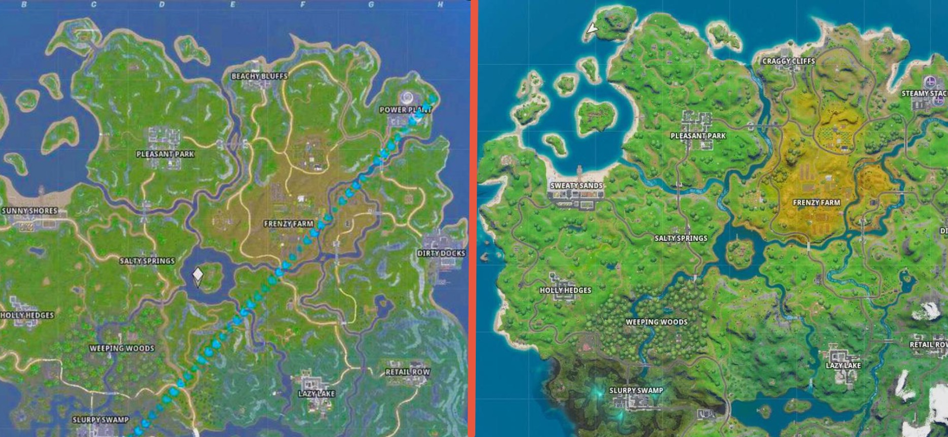 La nouvelle carte de Fortnite avait fuité un mois plus tôt, mais personne  n'y croyait - Numerama