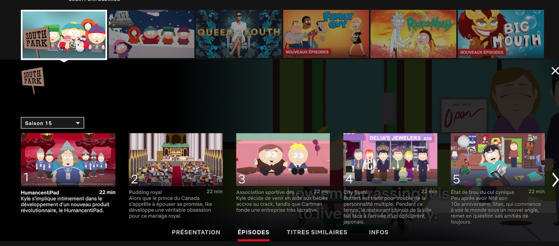 South park 2025 netflix all seasons