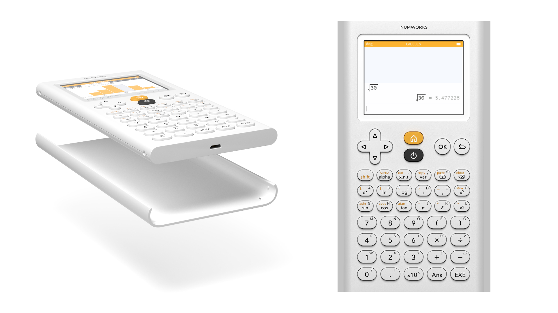 Téléphones portables numérotés et support de calculatrice Tableau