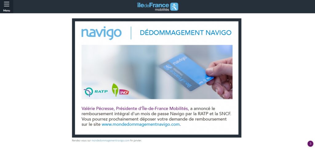 Dédommagement Navigo