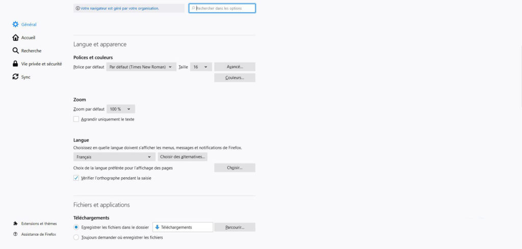 Firefox accessibilité zoom