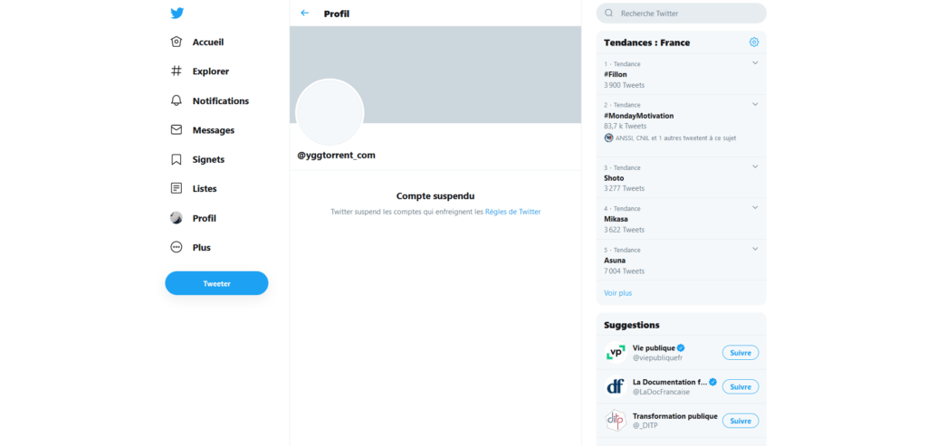 Twitter YggTorrent