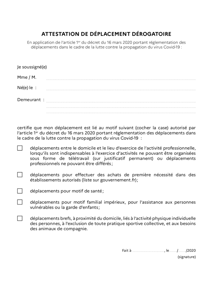 Confinement en France : où télécharger l'attestation pour ...