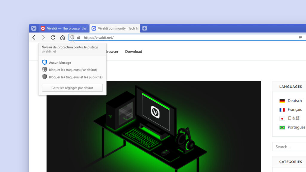Vivaldi Tracker Radar