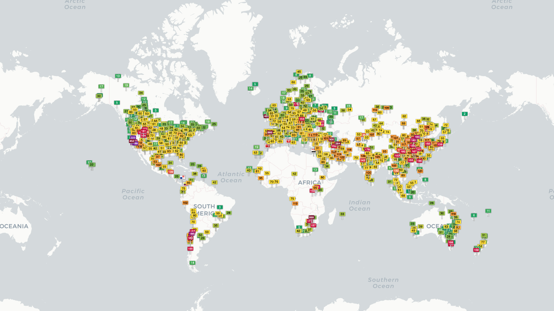 La Pollution Dans Le Monde: Pollution De L’Air Carte – XEBNZX
